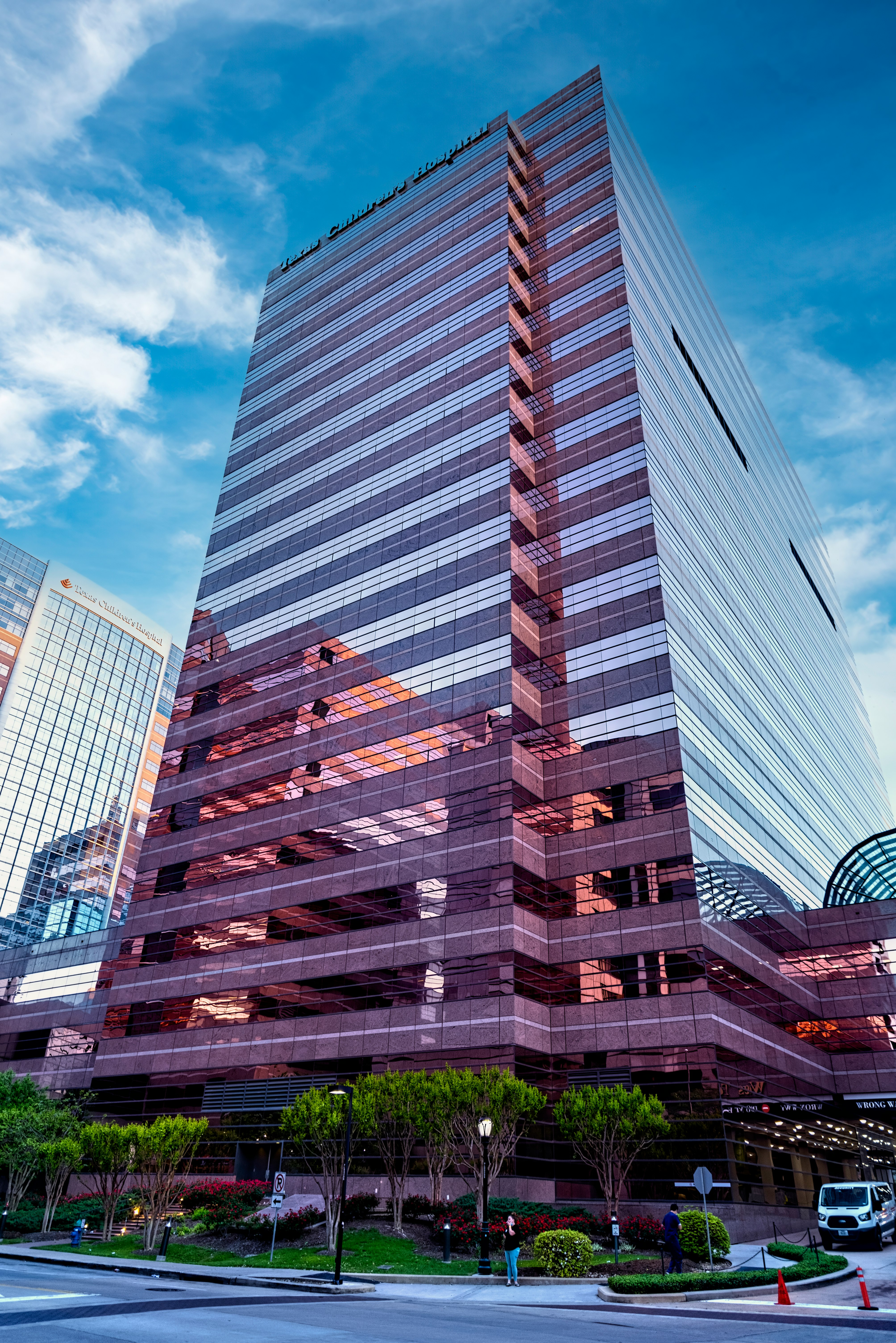 brown and blue high rise building